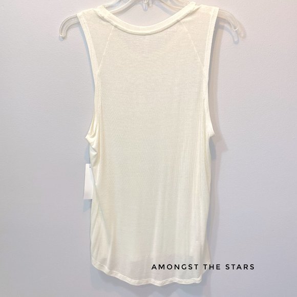 Tresics Cream Deep Armholes Muscle Tunic Tank Top - Picture 5 of 5